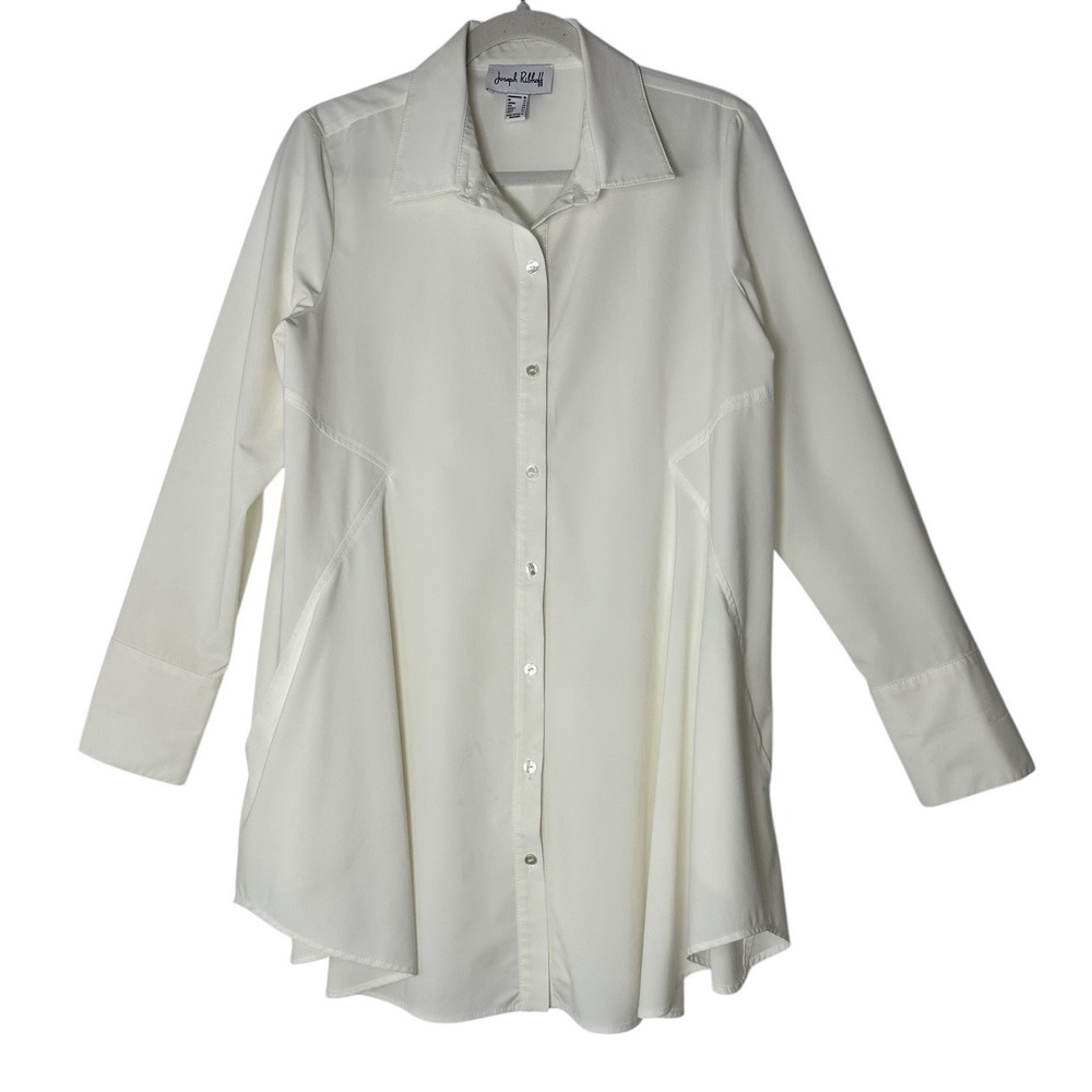 Joseph Ribkoff Blouse Women's Size 10 Long Sleeve Button‎ Front Pockets Long
